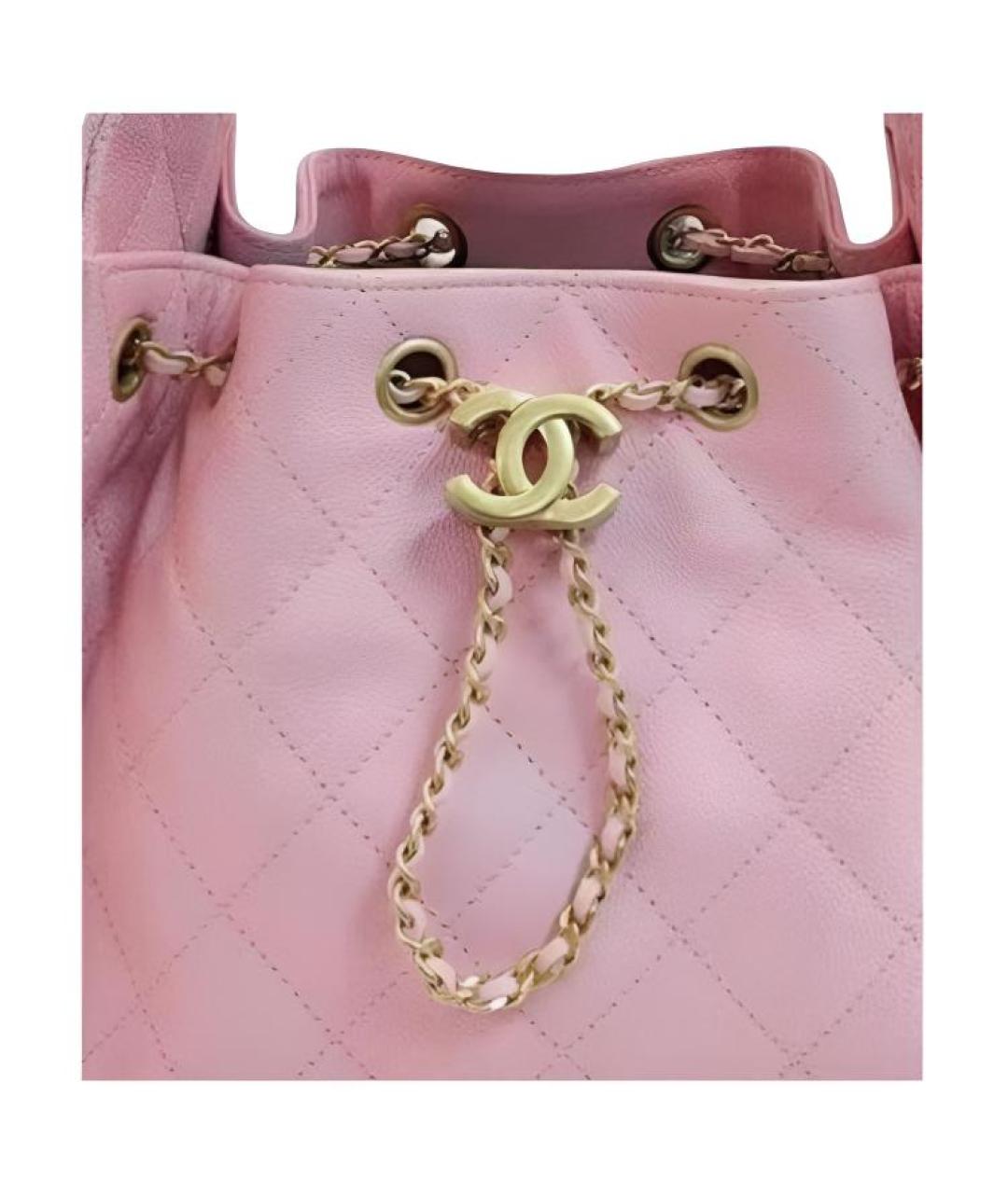 CHANEL Розовая кожаная сумка через плечо, фото 2