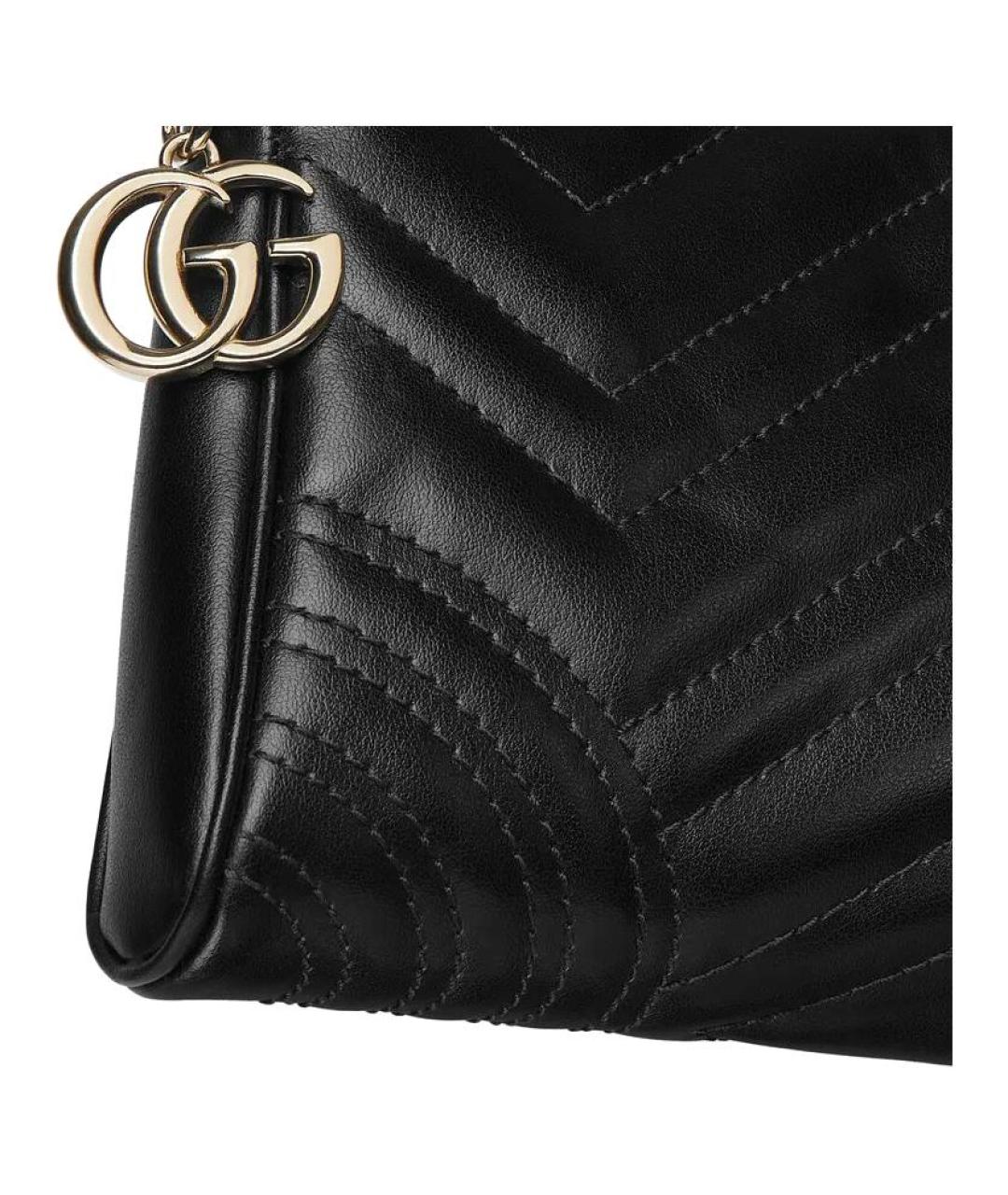 GUCCI Черная кожаная сумка через плечо, фото 7