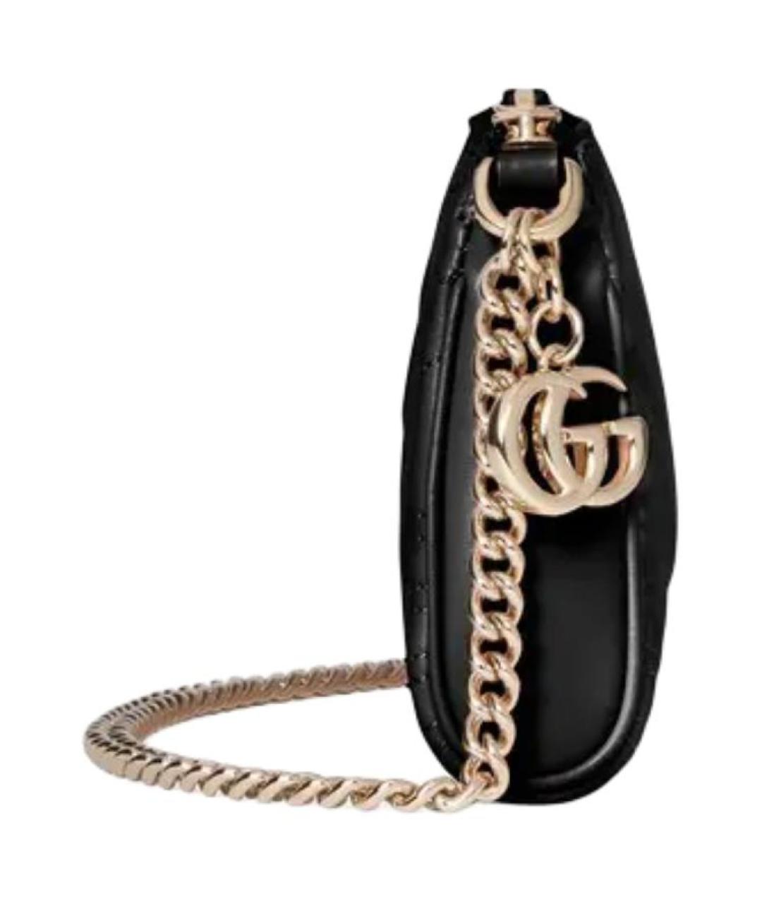 GUCCI Черная кожаная сумка через плечо, фото 3