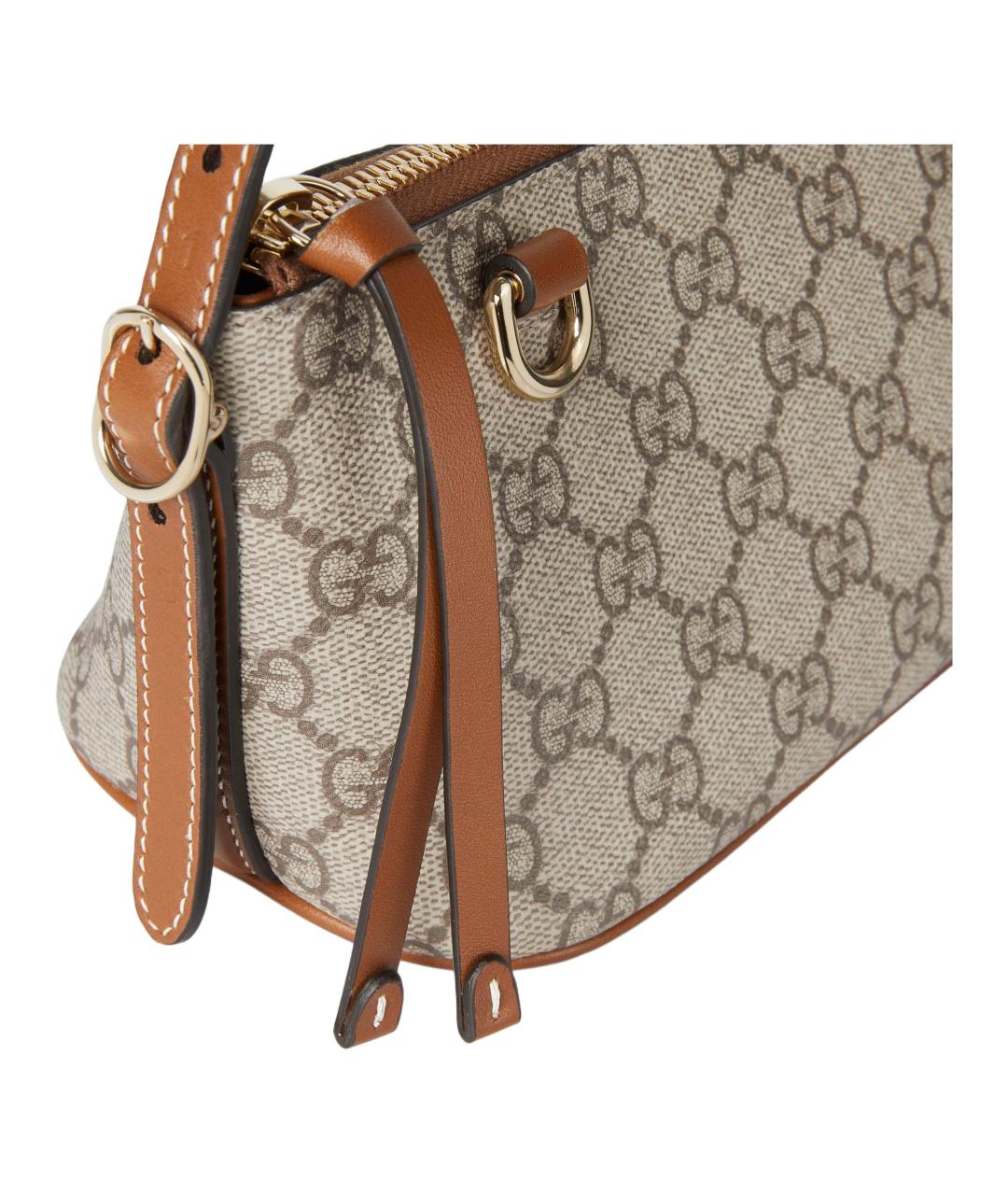 GUCCI Коричневая хлопковая сумка через плечо, фото 6