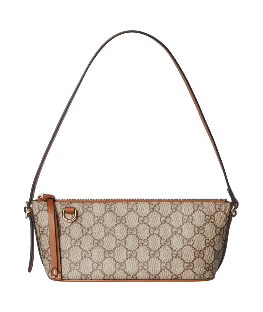 GUCCI Коричневая хлопковая сумка через плечо, фото 1