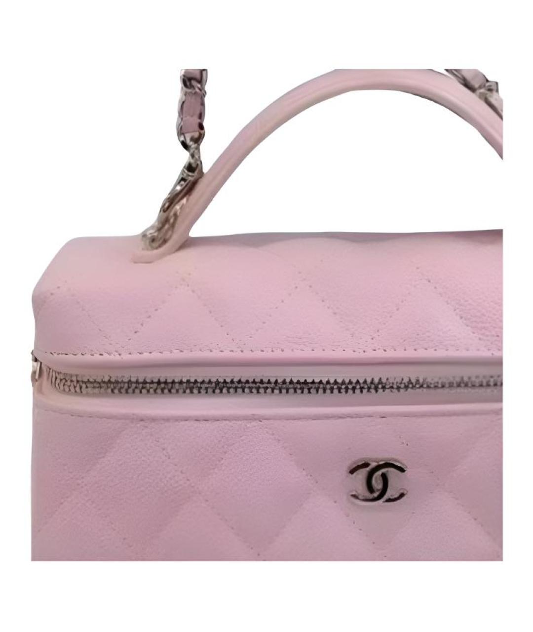 CHANEL Розовая кожаная сумка через плечо, фото 2