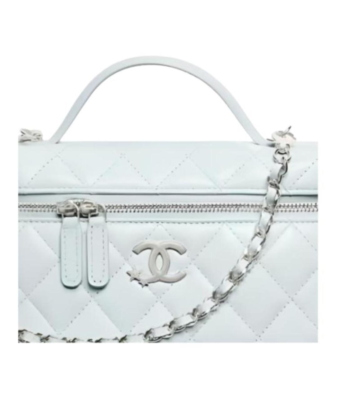 CHANEL Серая кожаная сумка через плечо, фото 2