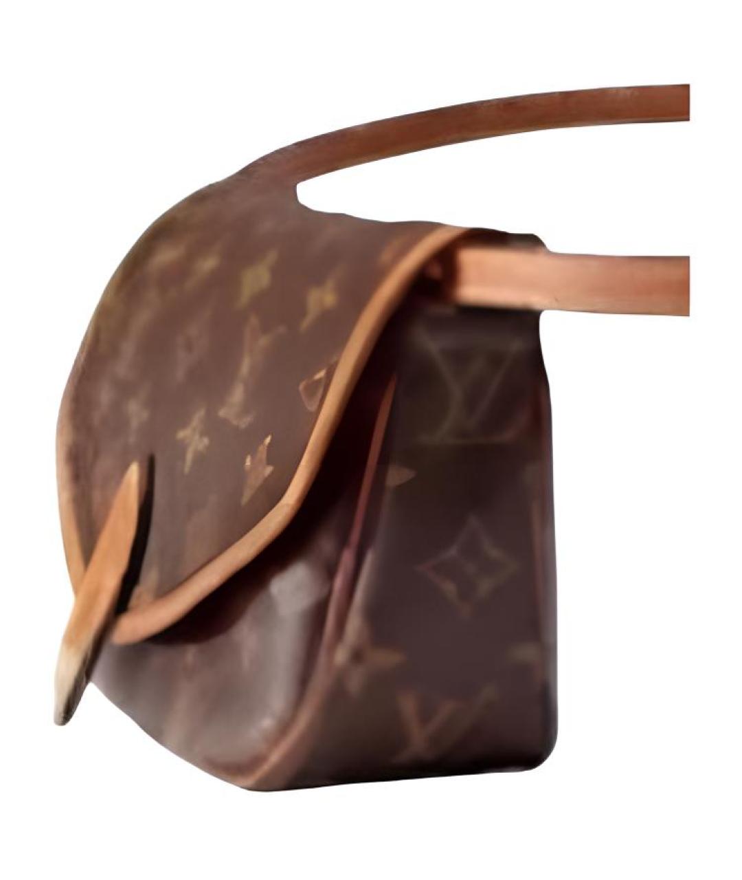 LOUIS VUITTON Коричневая кожаная поясная сумка, фото 2