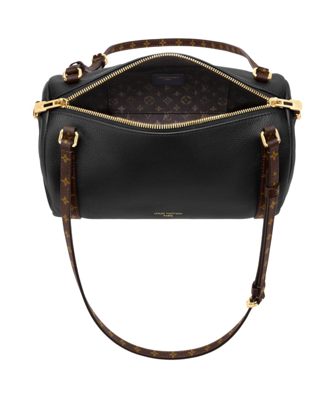LOUIS VUITTON Черная кожаная сумка через плечо, фото 5