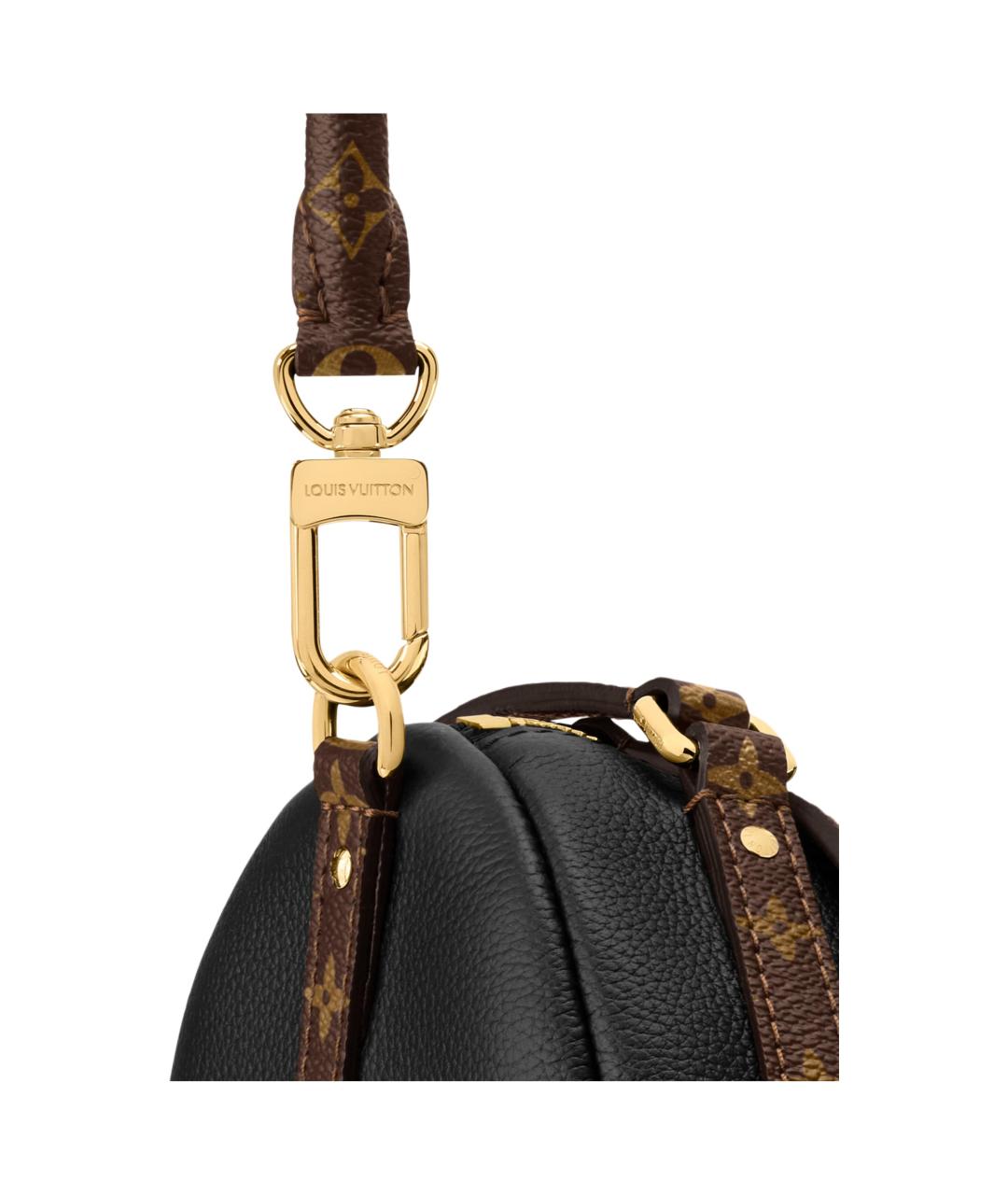 LOUIS VUITTON Черная кожаная сумка через плечо, фото 6