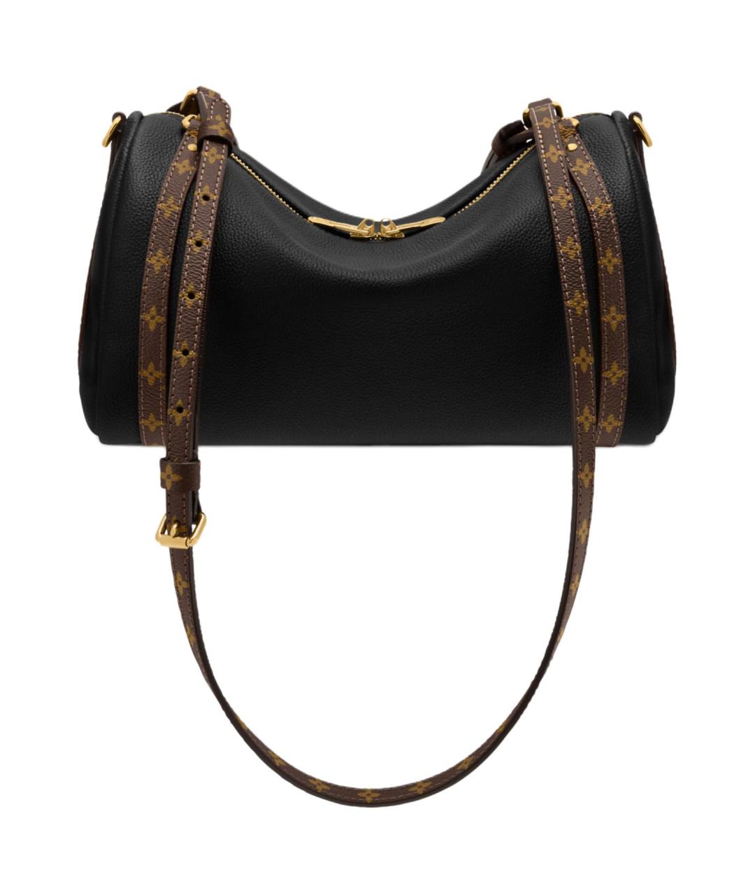 LOUIS VUITTON Черная кожаная сумка через плечо, фото 3