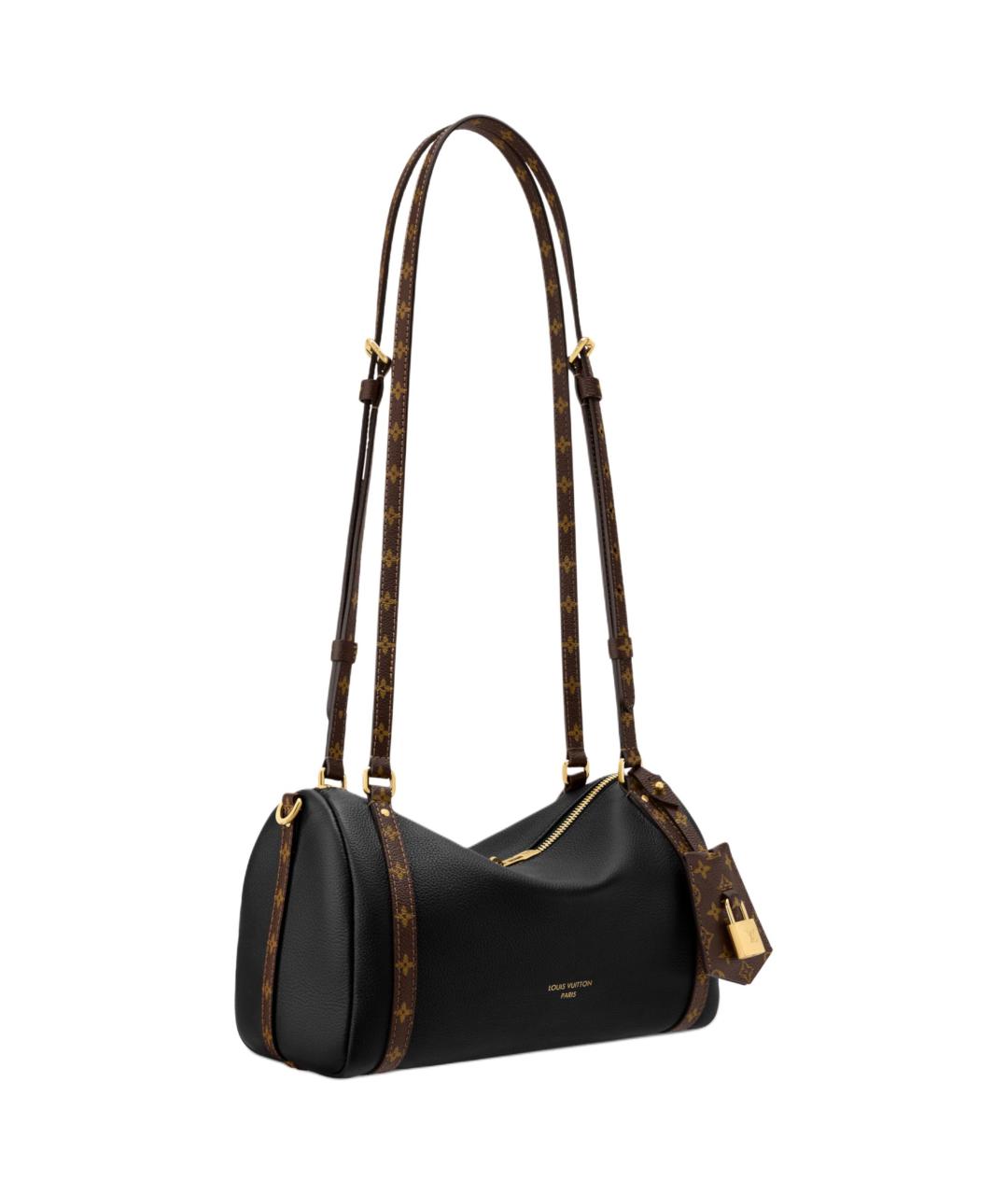 LOUIS VUITTON Черная кожаная сумка через плечо, фото 4