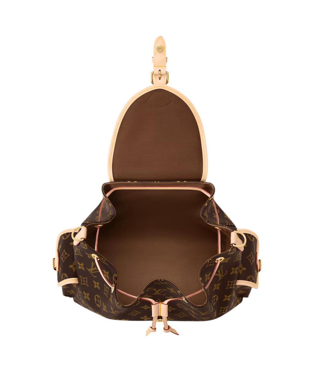 LOUIS VUITTON Коричневая кожаная сумка через плечо, фото 4