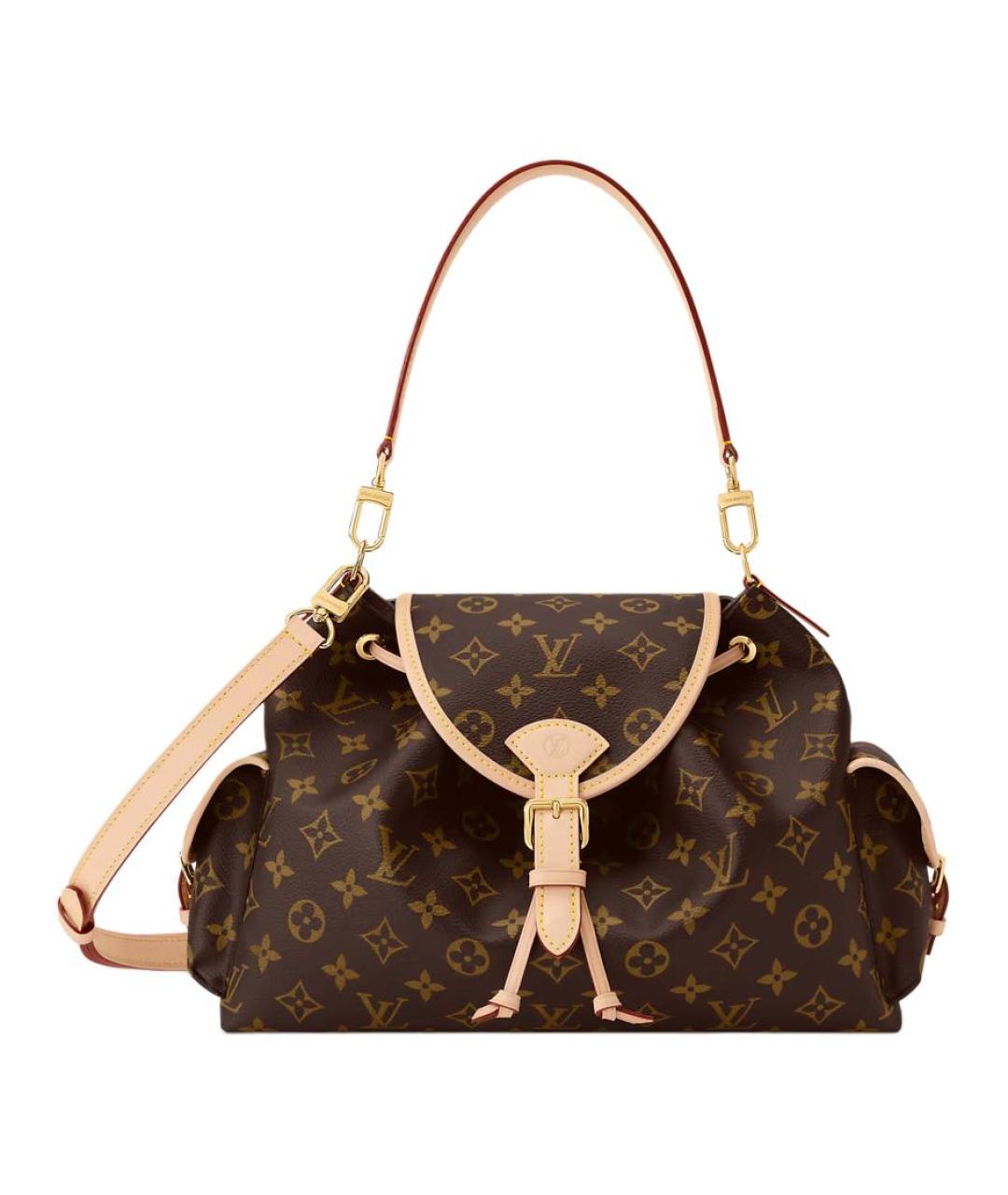 LOUIS VUITTON Коричневая кожаная сумка через плечо, фото 1