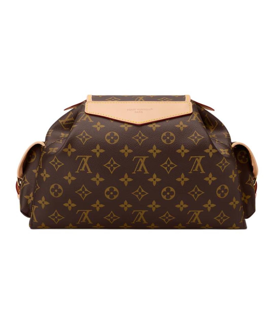 LOUIS VUITTON Коричневая кожаная сумка через плечо, фото 3