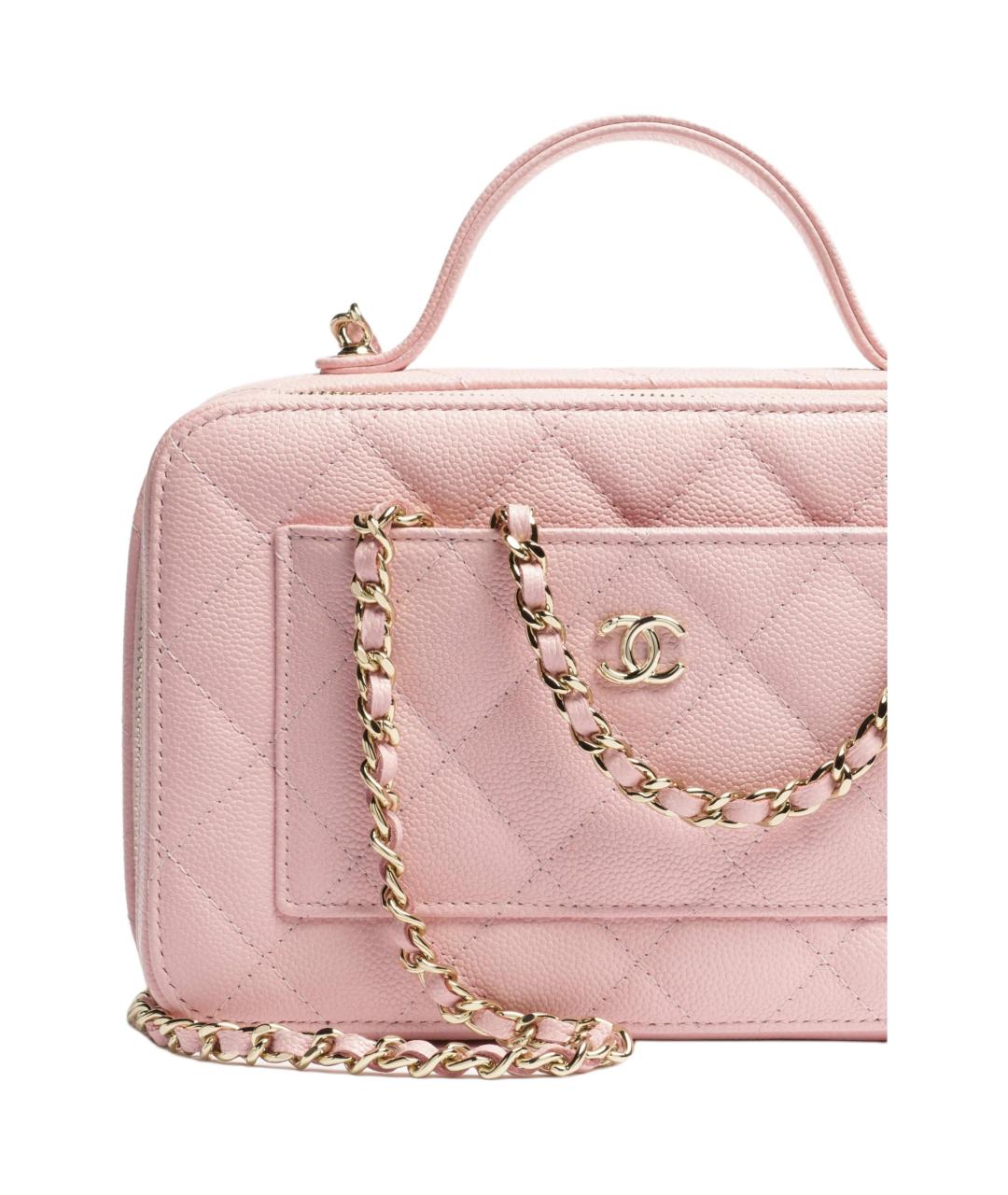CHANEL Розовая кожаная сумка через плечо, фото 4