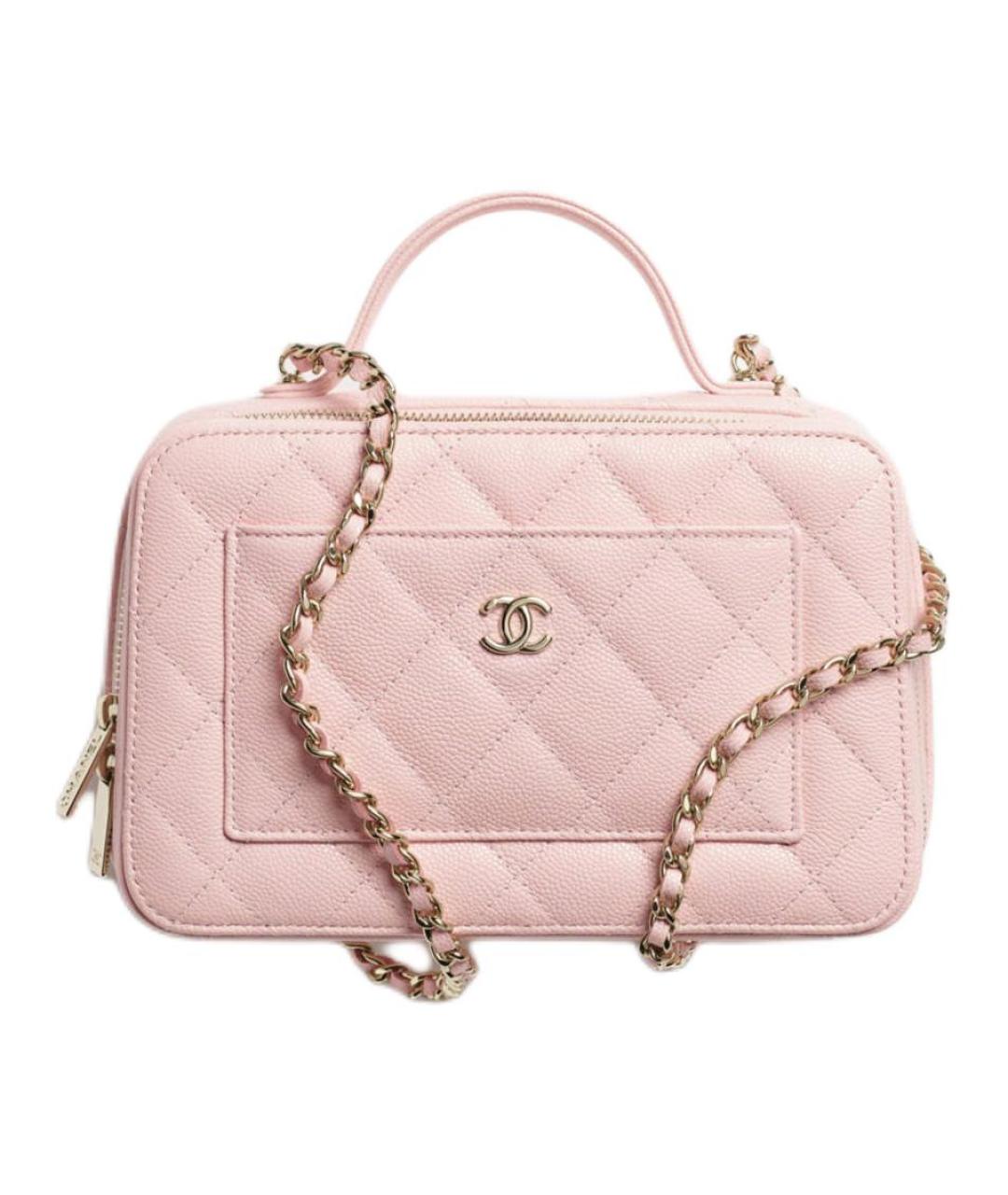 CHANEL Розовая кожаная сумка через плечо, фото 1
