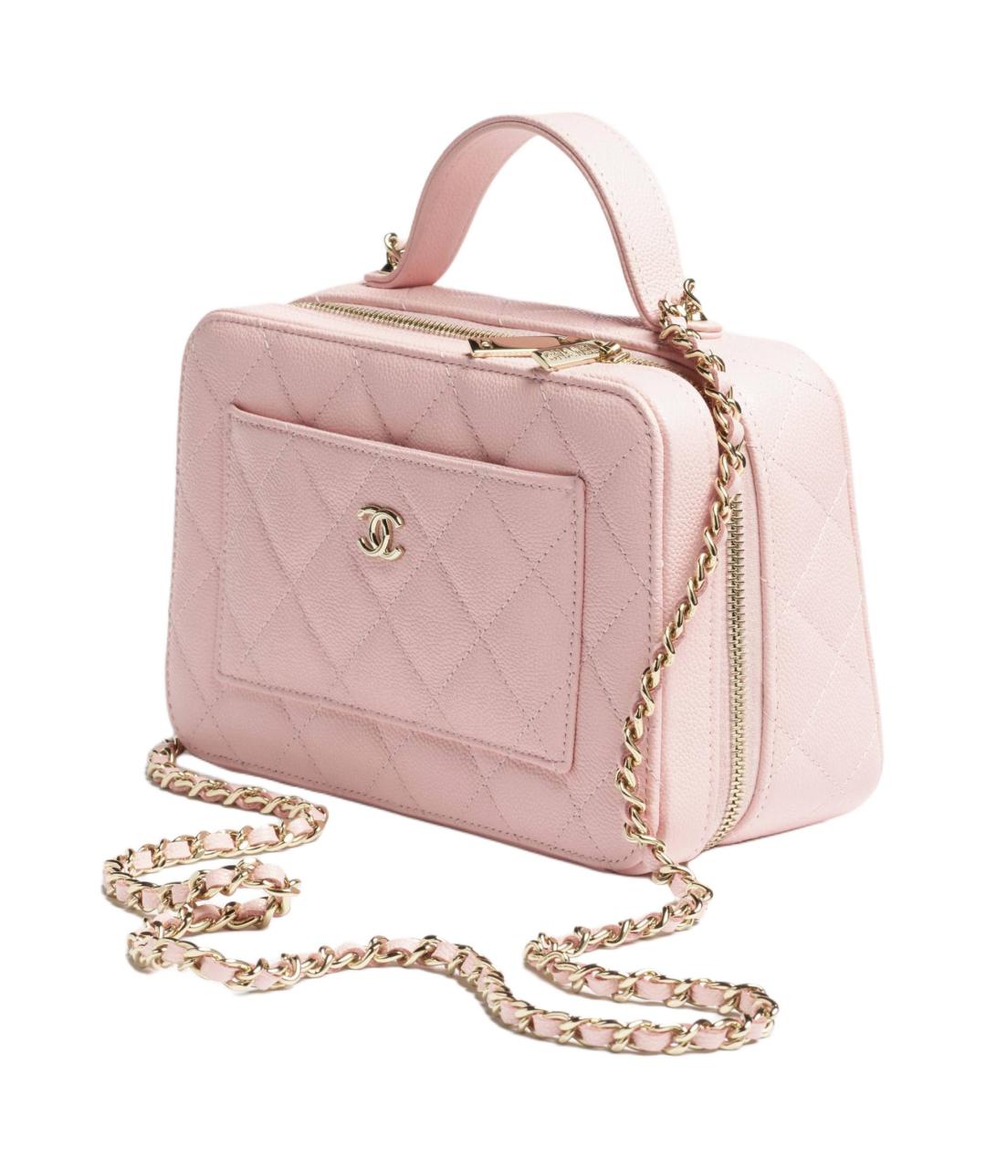 CHANEL Розовая кожаная сумка через плечо, фото 2