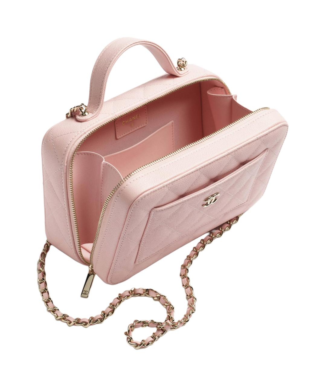 CHANEL Розовая кожаная сумка через плечо, фото 3