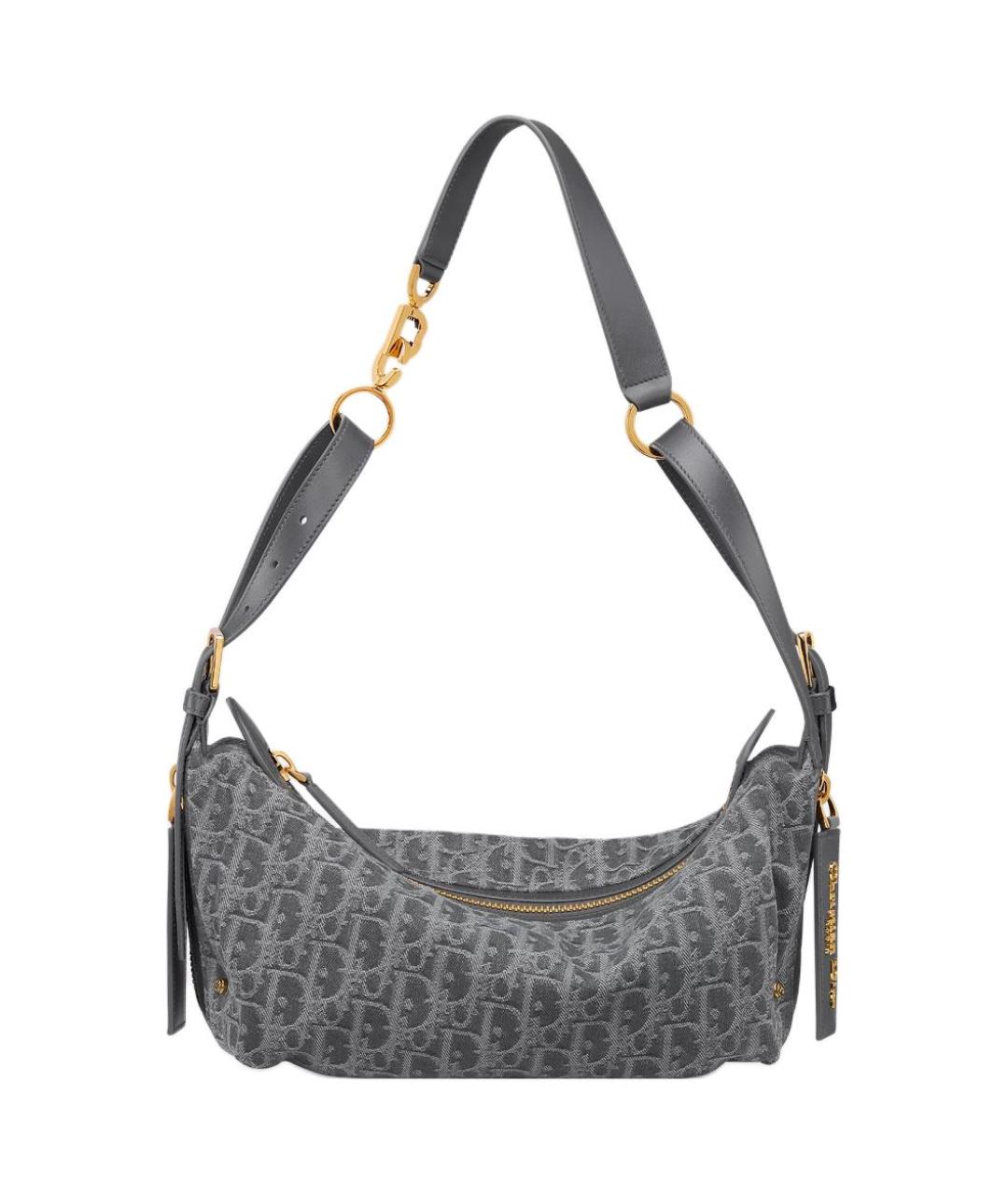 CHRISTIAN DIOR Серая тканевая сумка через плечо, фото 2