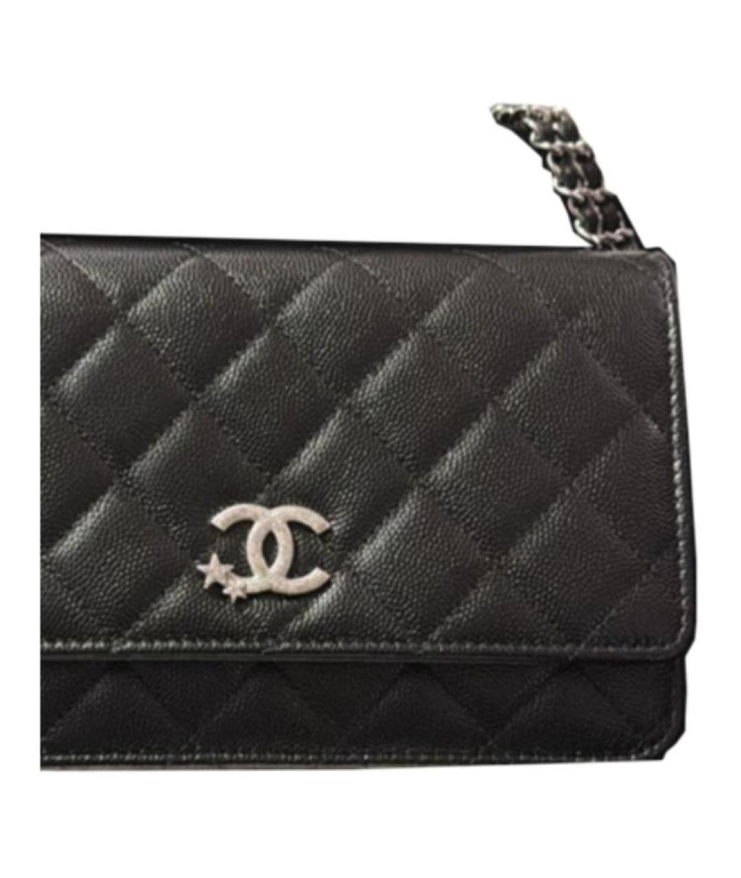 CHANEL Черная кожаная сумка через плечо, фото 2