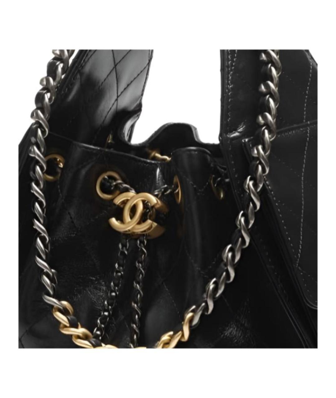 CHANEL Черная кожаная сумка через плечо, фото 2