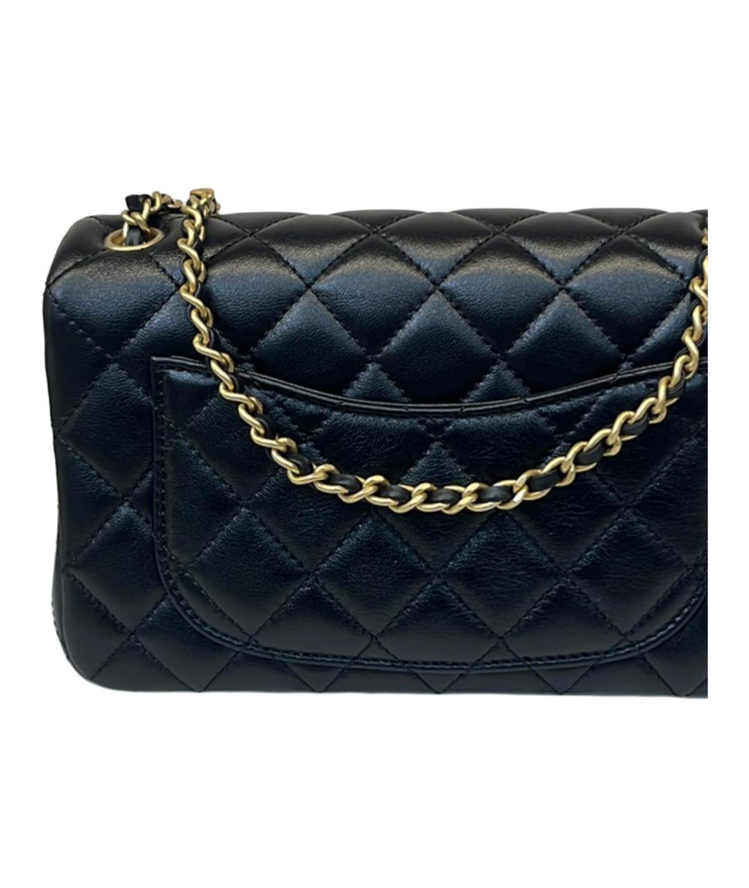 CHANEL Черная кожаная сумка через плечо, фото 4