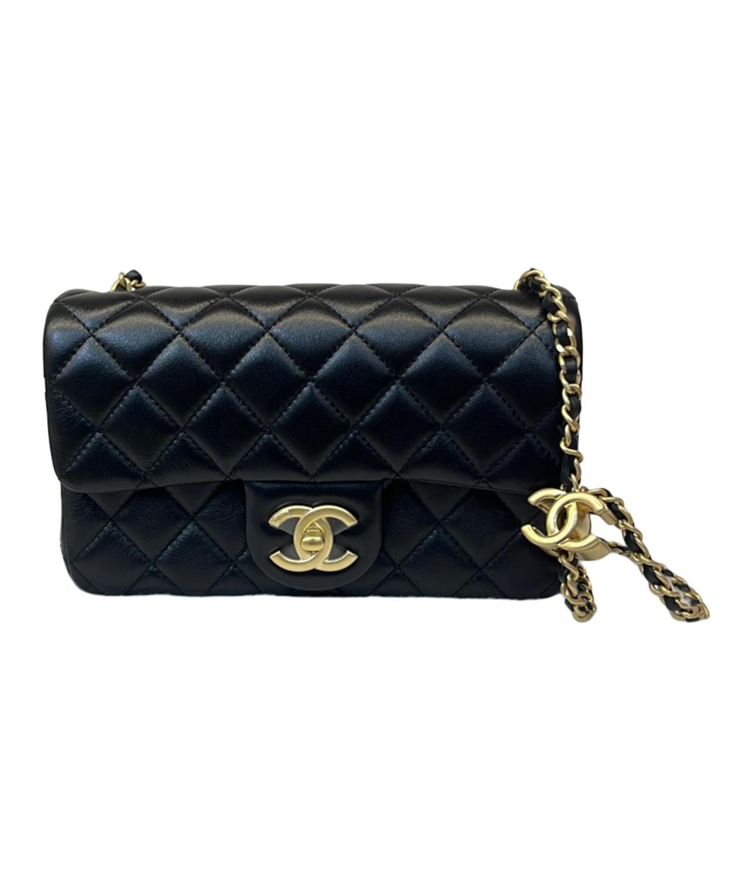 CHANEL Черная кожаная сумка через плечо, фото 1