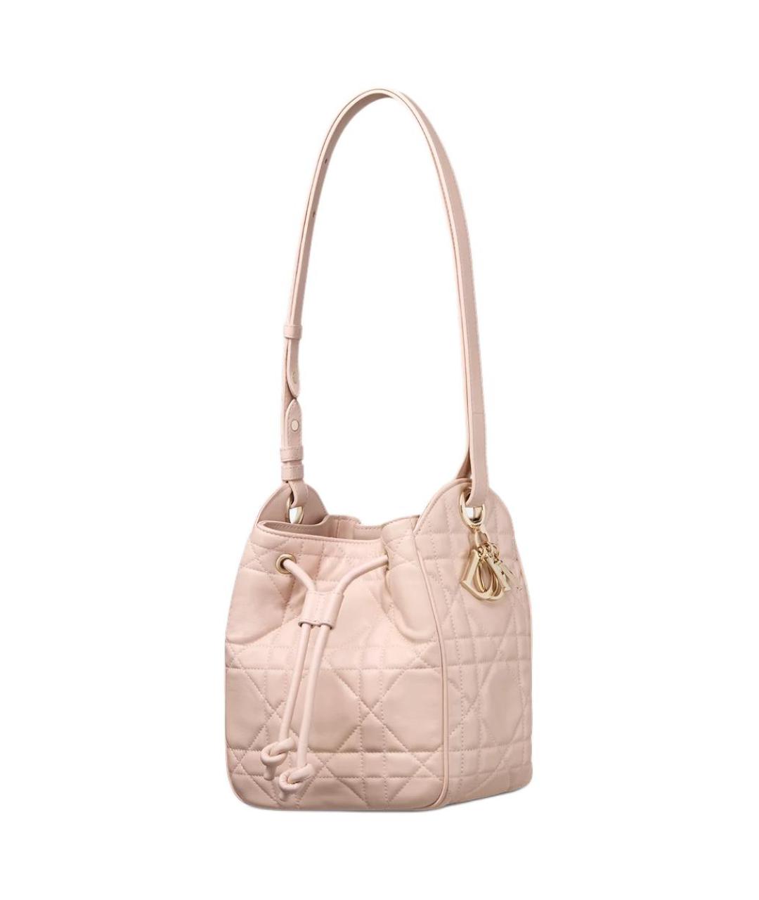 CHRISTIAN DIOR Розовая кожаная сумка через плечо, фото 3