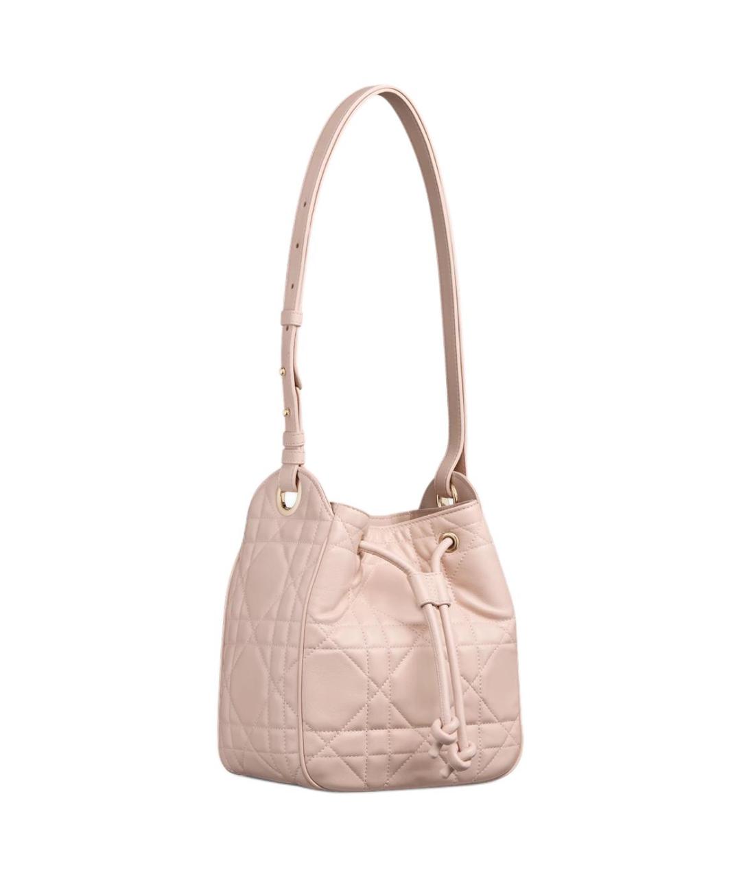 CHRISTIAN DIOR Розовая кожаная сумка через плечо, фото 4