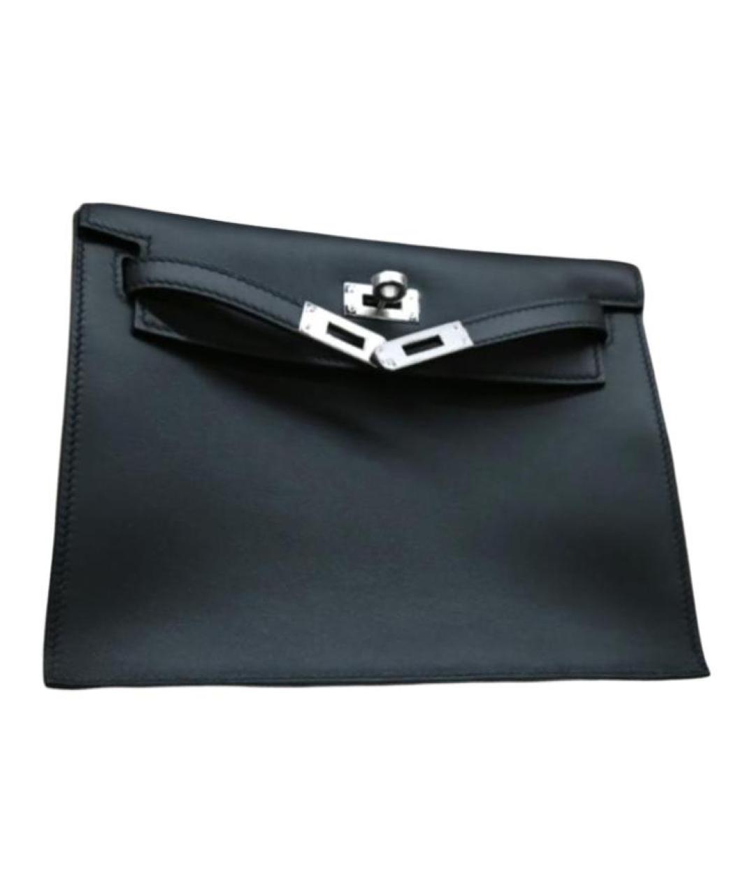 HERMES Черная кожаная сумка через плечо, фото 1