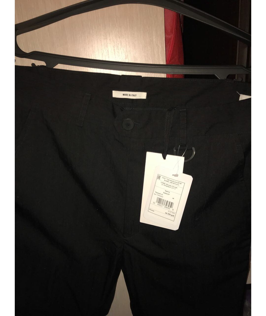 ISABEL BENENATO Черные льняные классические брюки, фото 3