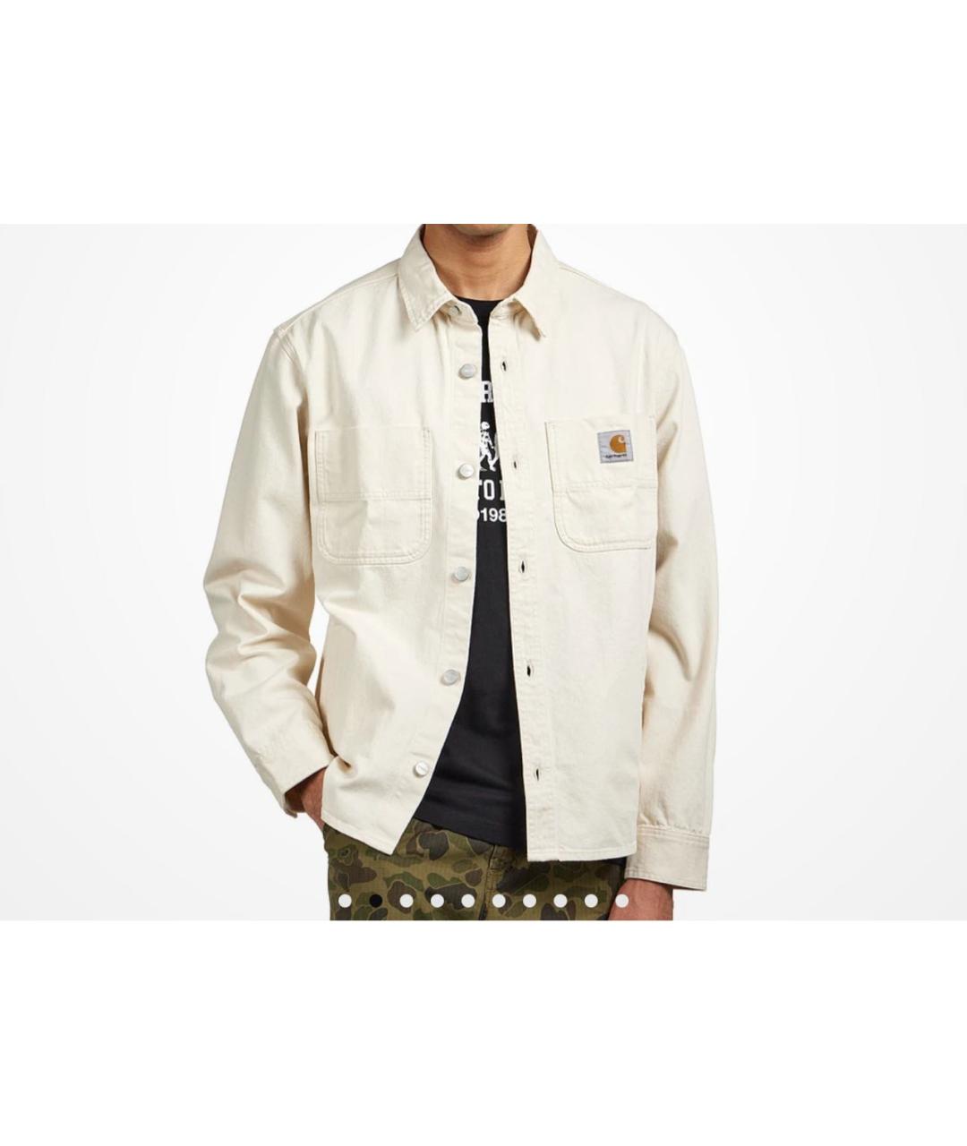 CARHARTT WIP Бежевая хлопковая спортивная куртка, фото 7
