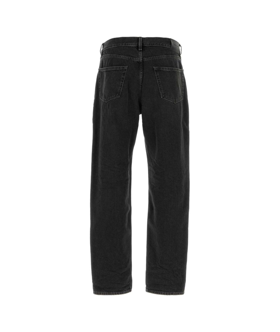 SAINT LAURENT Черные хлопковые прямые джинсы, фото 2