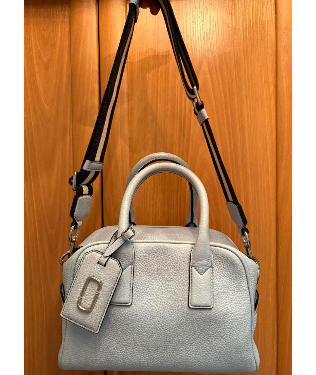 MARC JACOBS Голубая кожаная сумка с короткими ручками, фото 2