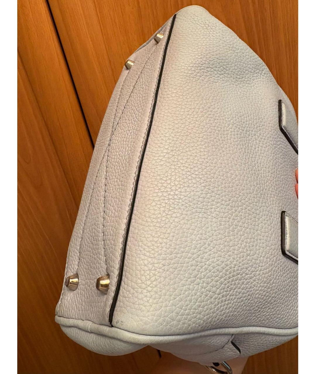 MARC JACOBS Голубая кожаная сумка с короткими ручками, фото 7