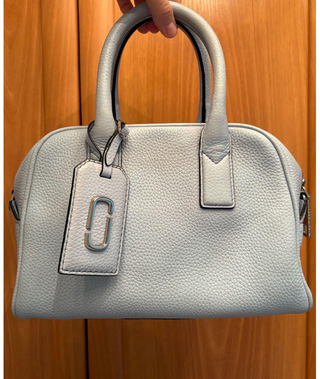 MARC JACOBS Голубая кожаная сумка с короткими ручками, фото 9
