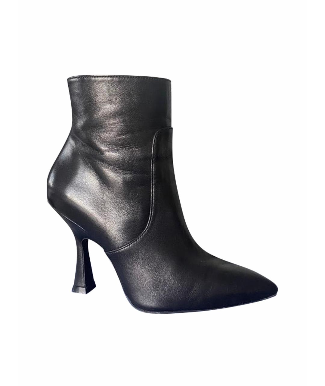 STUART WEITZMAN Черные кожаные ботильоны, фото 8