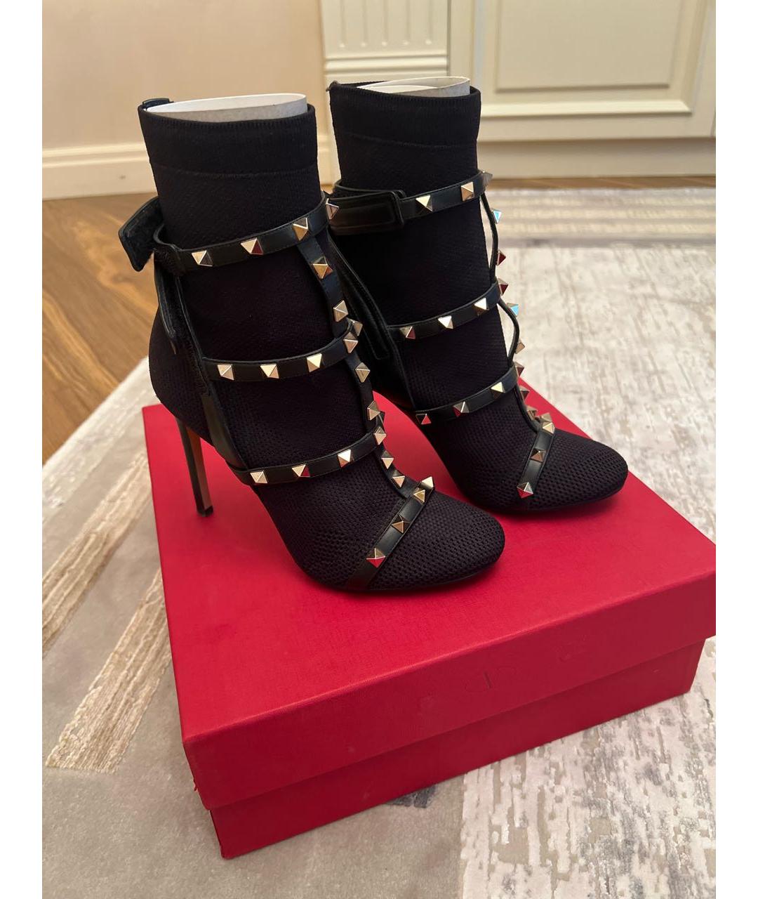 VALENTINO Черные текстильные ботильоны, фото 7