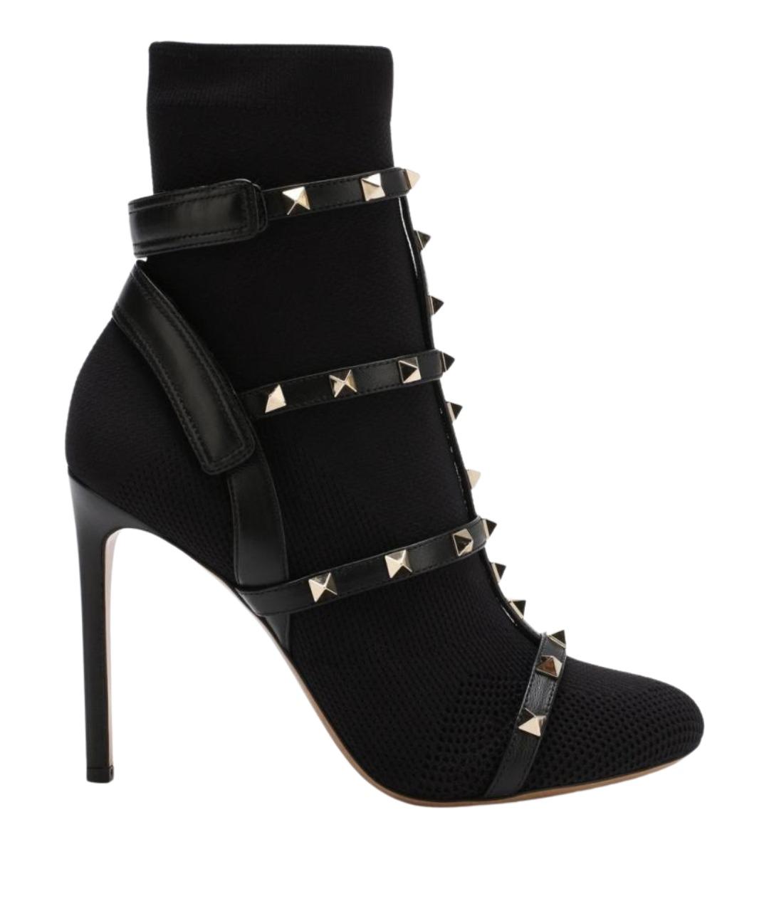VALENTINO Черные текстильные ботильоны, фото 1