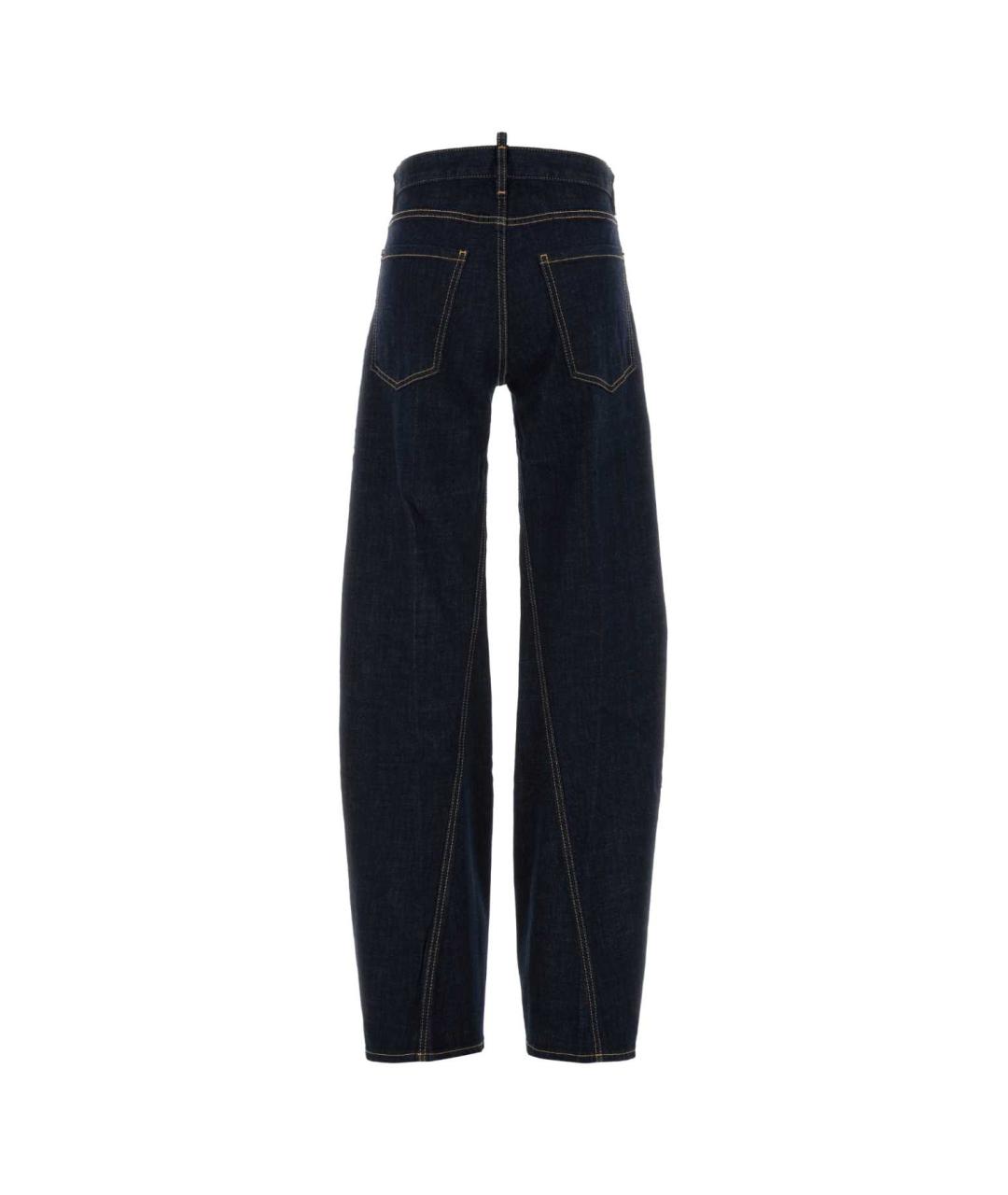 DSQUARED2 Синие хлопко-эластановые прямые джинсы, фото 2