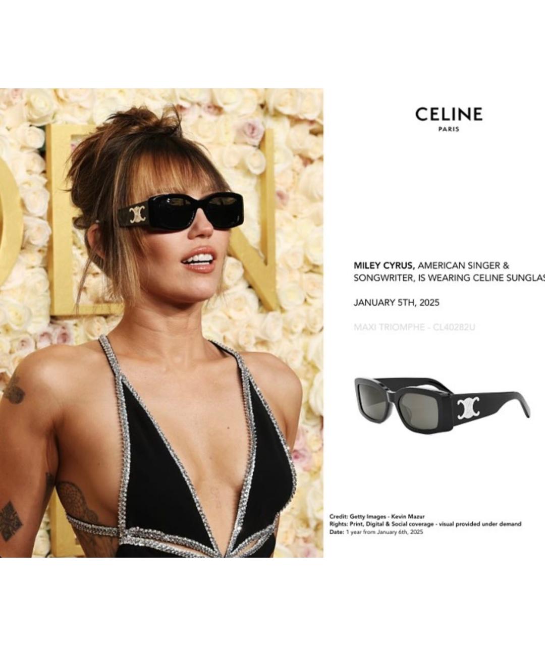 CELINE Черные солнцезащитные очки, фото 3