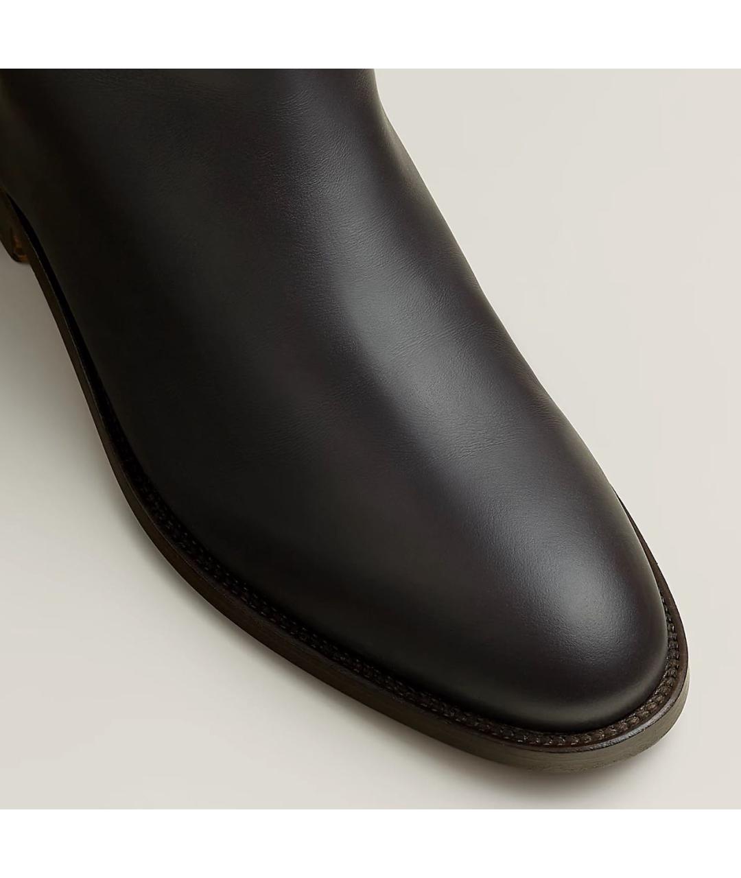 HERMES Коричневые кожаные сапоги, фото 2