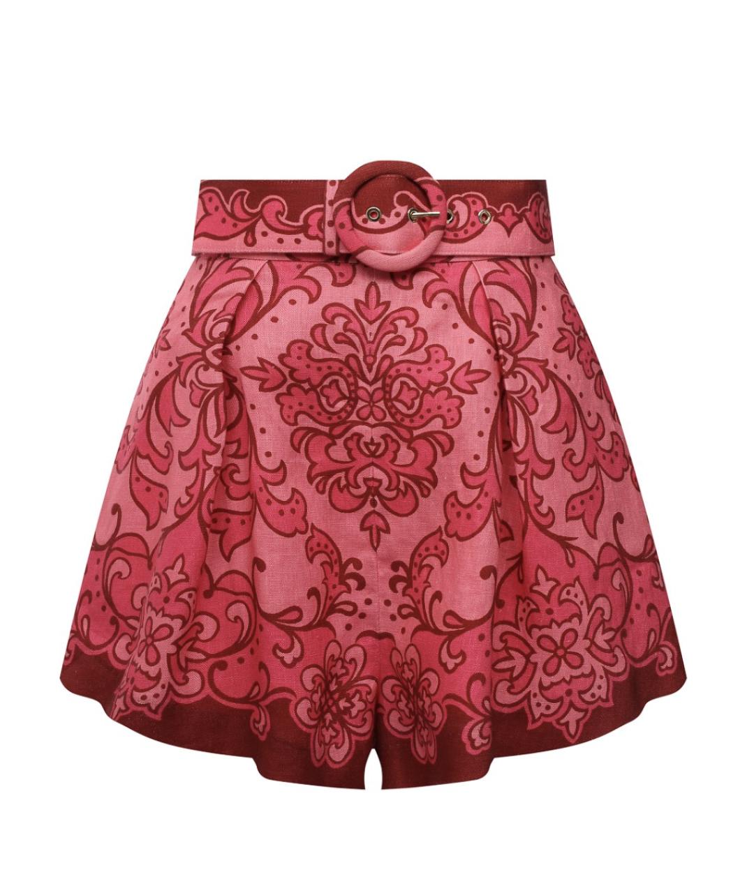 ZIMMERMANN Розовые хлопковые шорты, фото 1