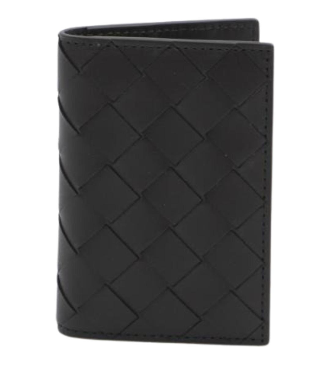 BOTTEGA VENETA Черный кожаный кошелек, фото 1