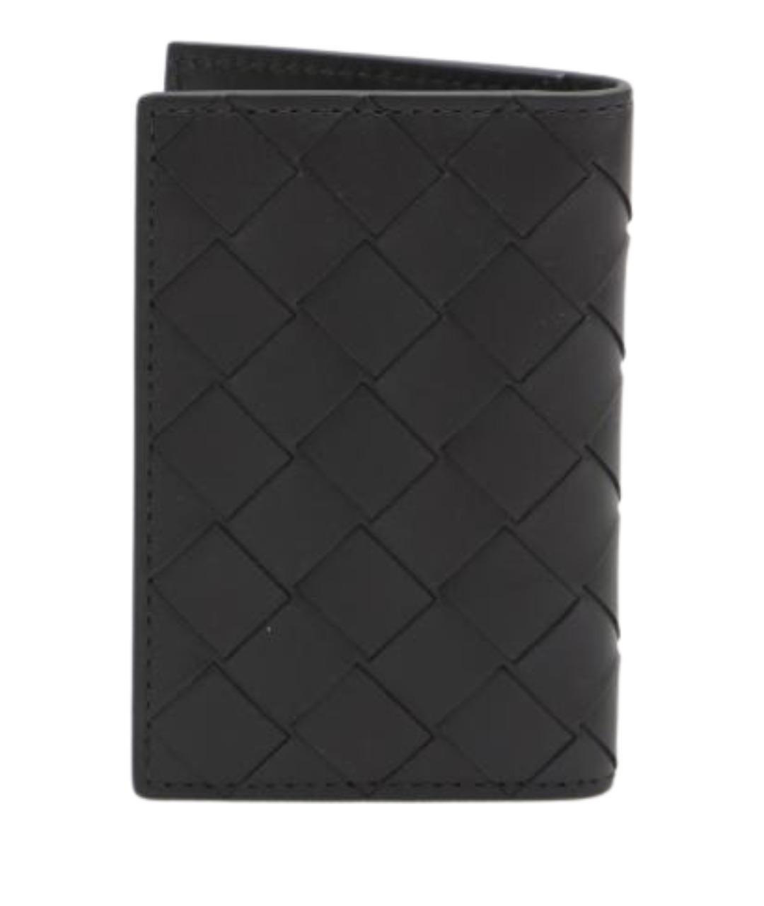 BOTTEGA VENETA Черный кожаный кошелек, фото 2