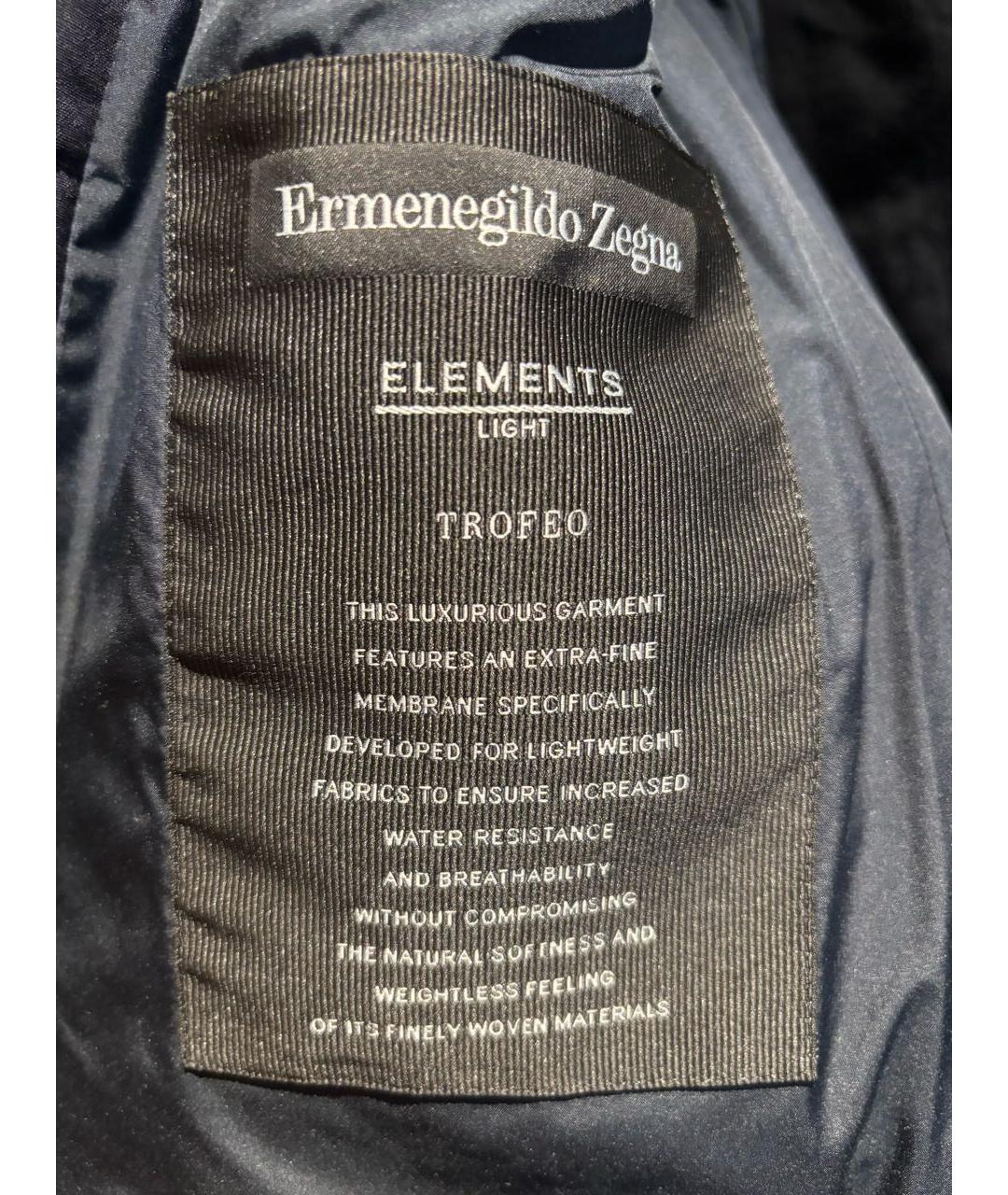 ERMENEGILDO ZEGNA XXX Темно-синий шерстяной пиджак, фото 3