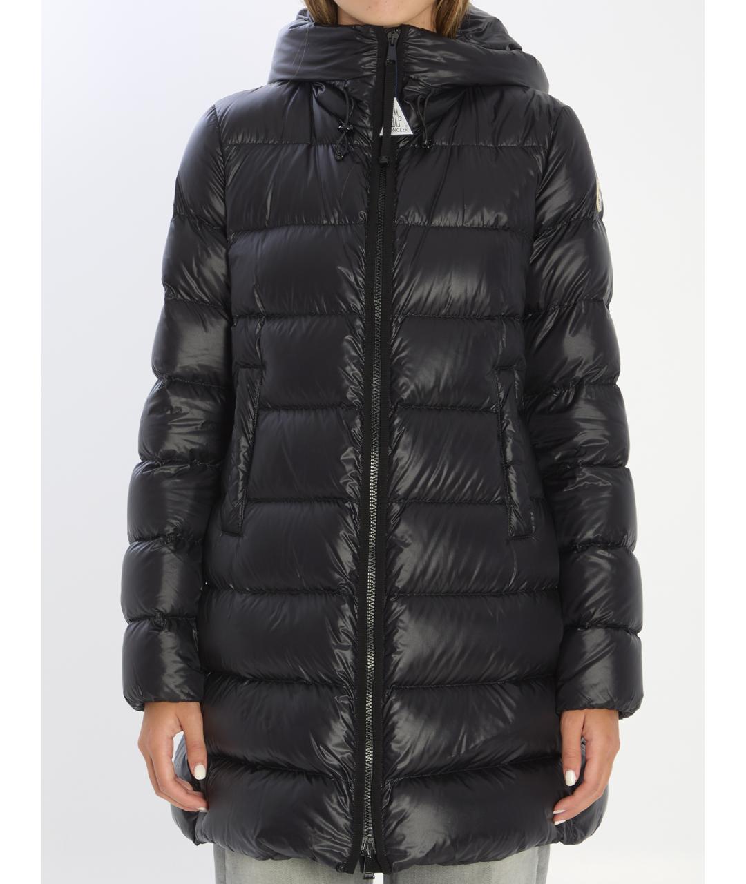 MONCLER Черный полиамидовый пуховик, фото 2