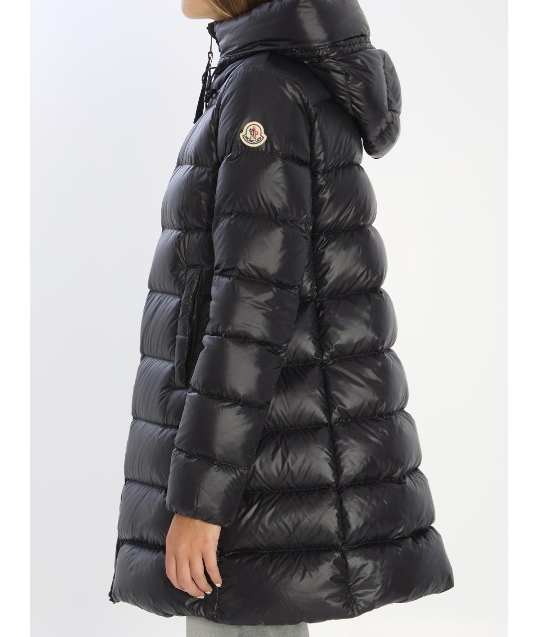 MONCLER Черный полиамидовый пуховик, фото 4