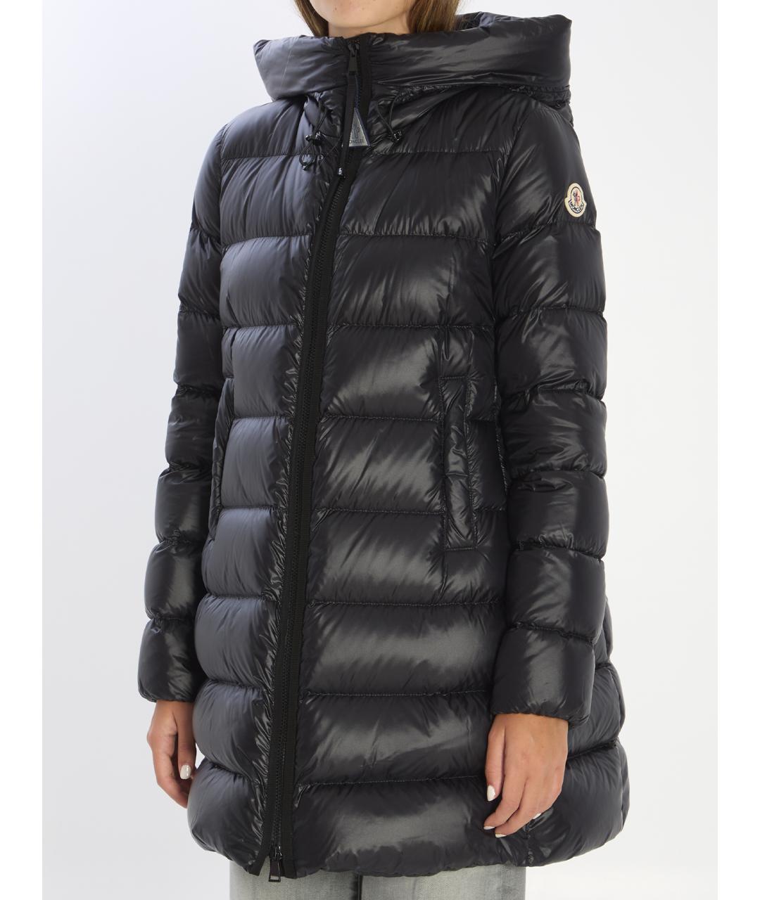 MONCLER Черный полиамидовый пуховик, фото 3