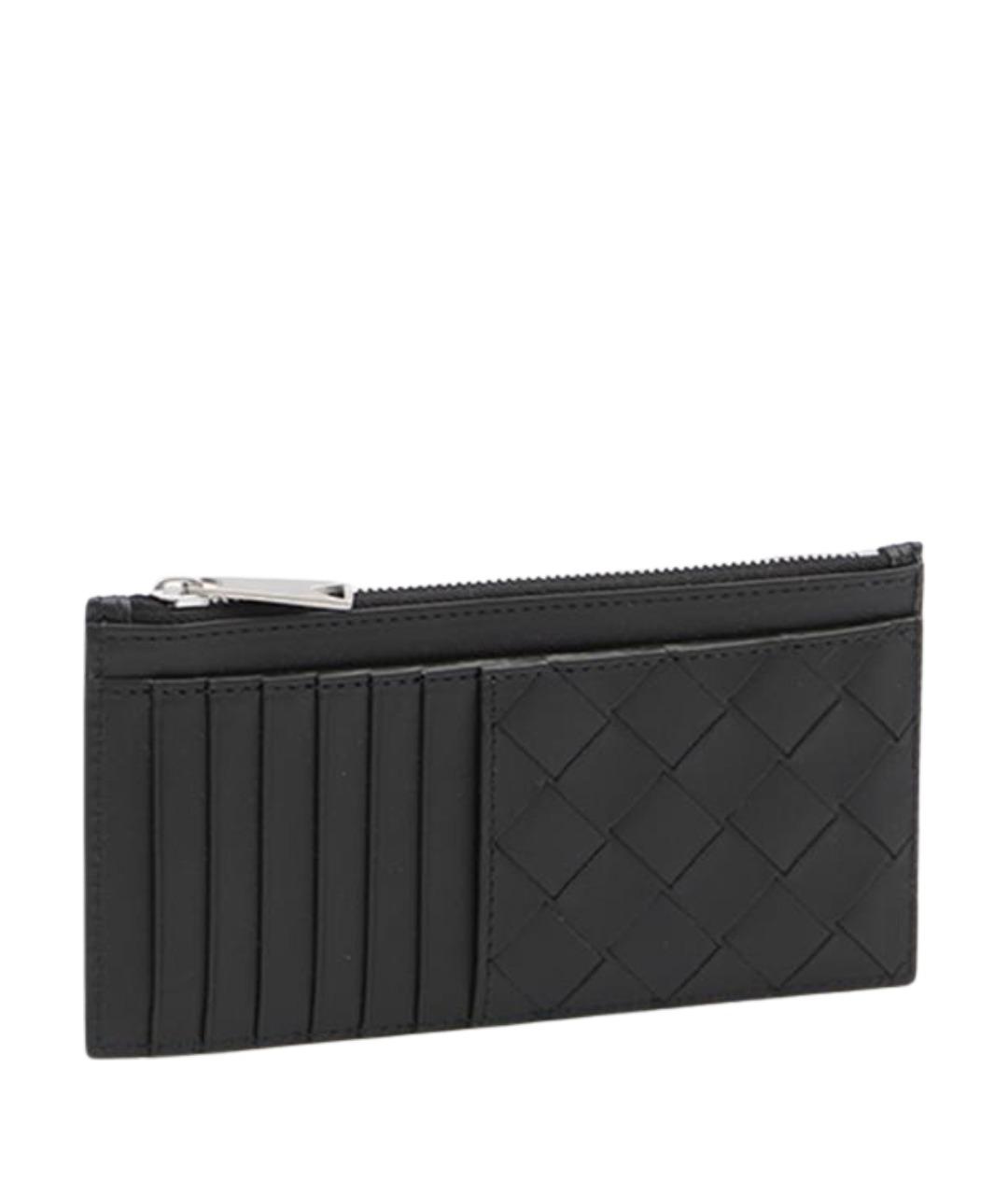 BOTTEGA VENETA Черный кожаный кошелек, фото 2