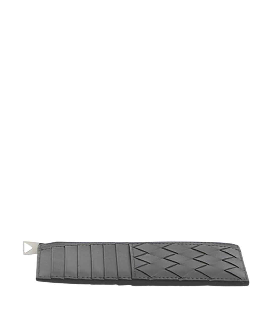 BOTTEGA VENETA Черный кожаный кошелек, фото 3