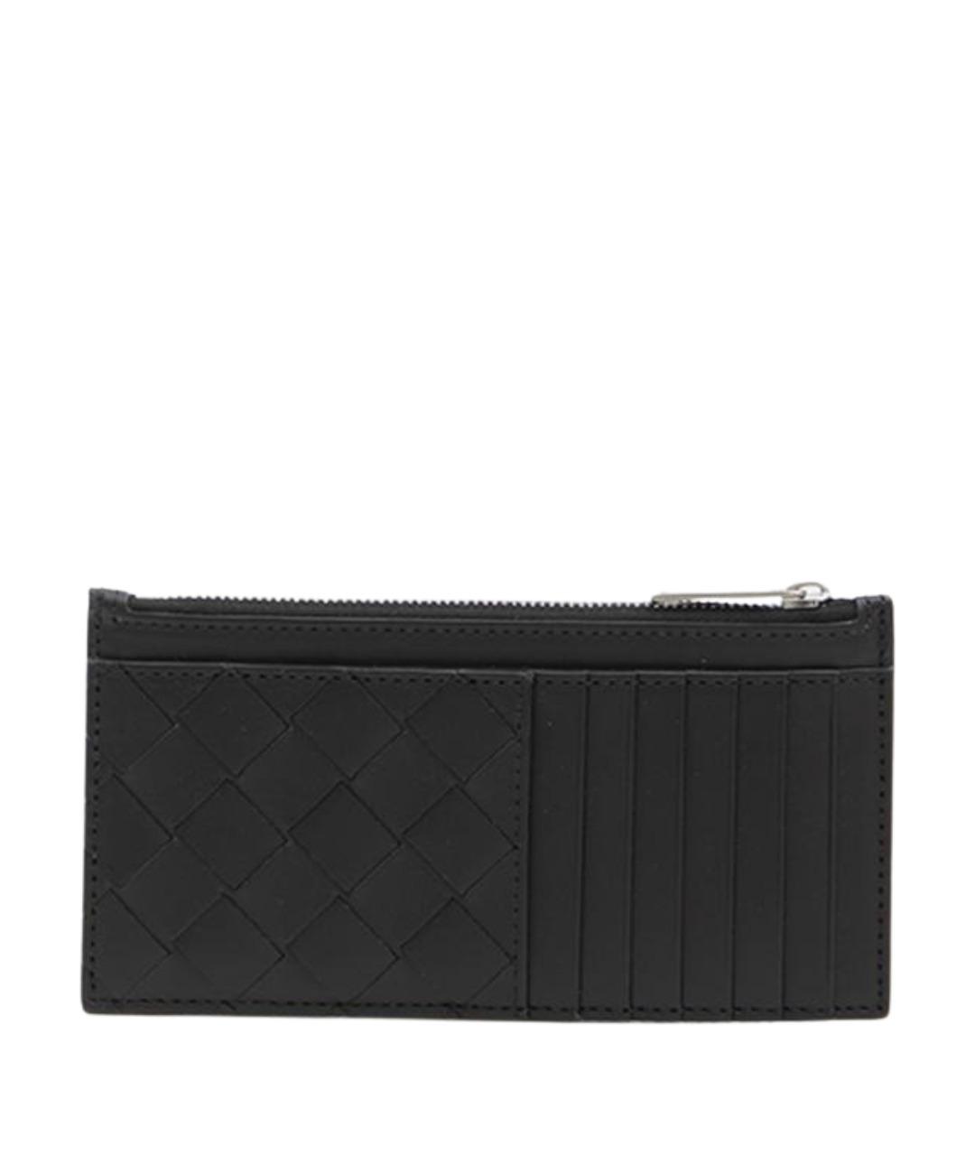 BOTTEGA VENETA Черный кожаный кошелек, фото 1