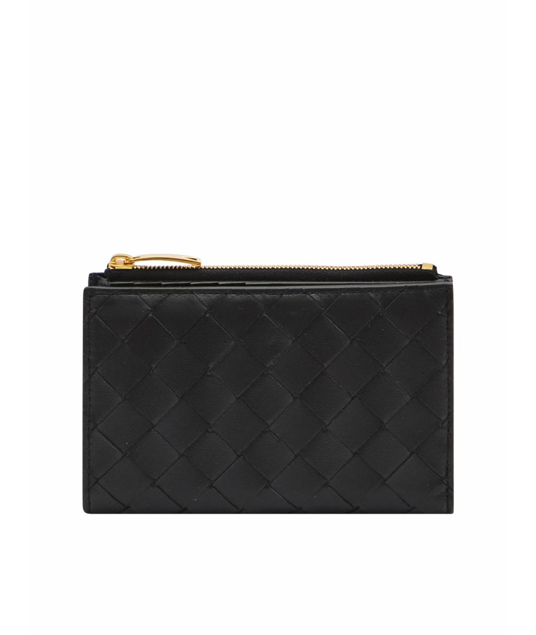 BOTTEGA VENETA Черный кожаный кошелек, фото 1